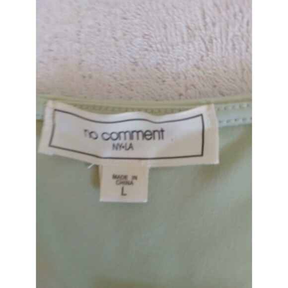 No Comment Womens Blouse V-Neck Wrap Short Sleeves Light Green Size Large - Picture 13 of 15